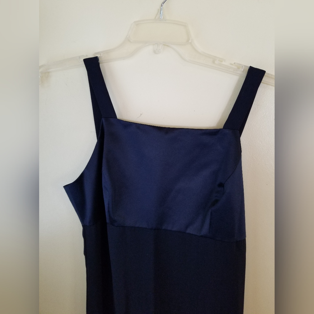 Navy Blue Formal Gown With Wrap Great For Weddings. Prom. Parties.